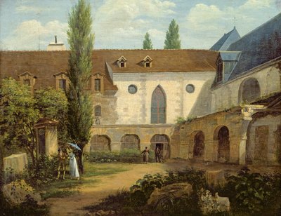 De kloostertuin van Petits-Augustins in Parijs, ca. 1818 door Etienne Bouhot